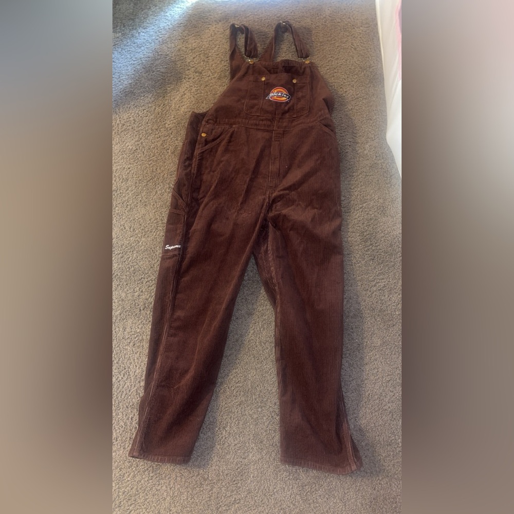 Dickies and supreme Brown Corduroy overalls